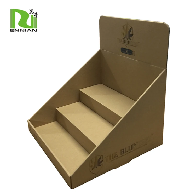 Cardboard Small Counter Top Sample Display Kraft paper displays