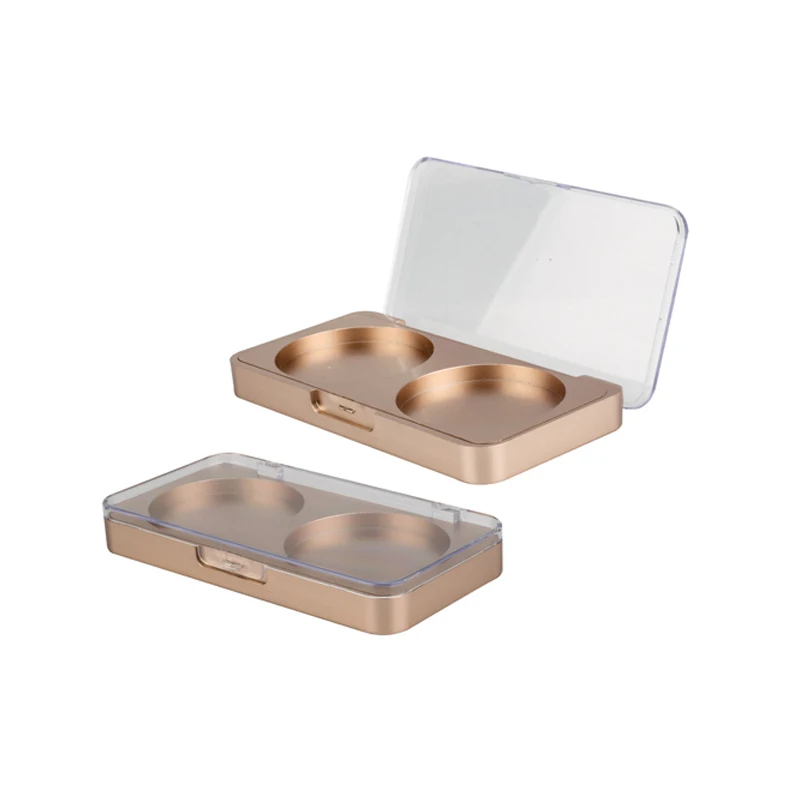 Luxury 2 colors rose gold custom eyeshadow palette container private label medical clip board eyeshadow cases