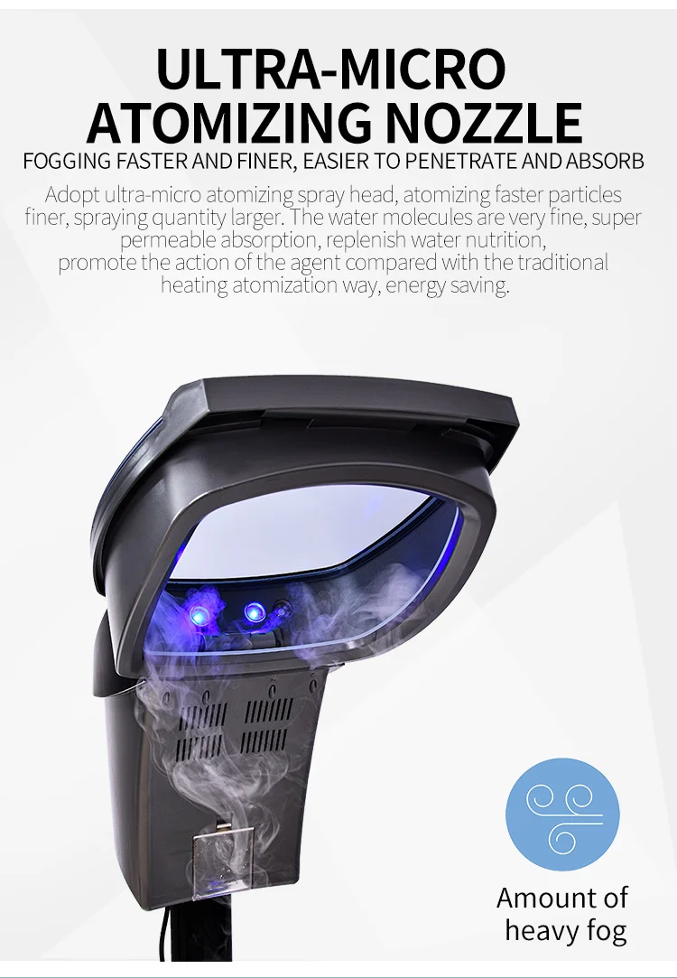 2 in 1 hair steamer microwave mist nano machine with 7 color lights ozone function nano steamer