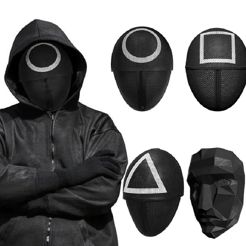 2021 Full Face Korean Tv soldier Party Halloween Costumes Red Jumpsuits Squid Game mask