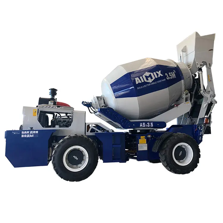 3.5 cbm mobile concrete mixer machine 3.5m3 self loading cement mixer truck