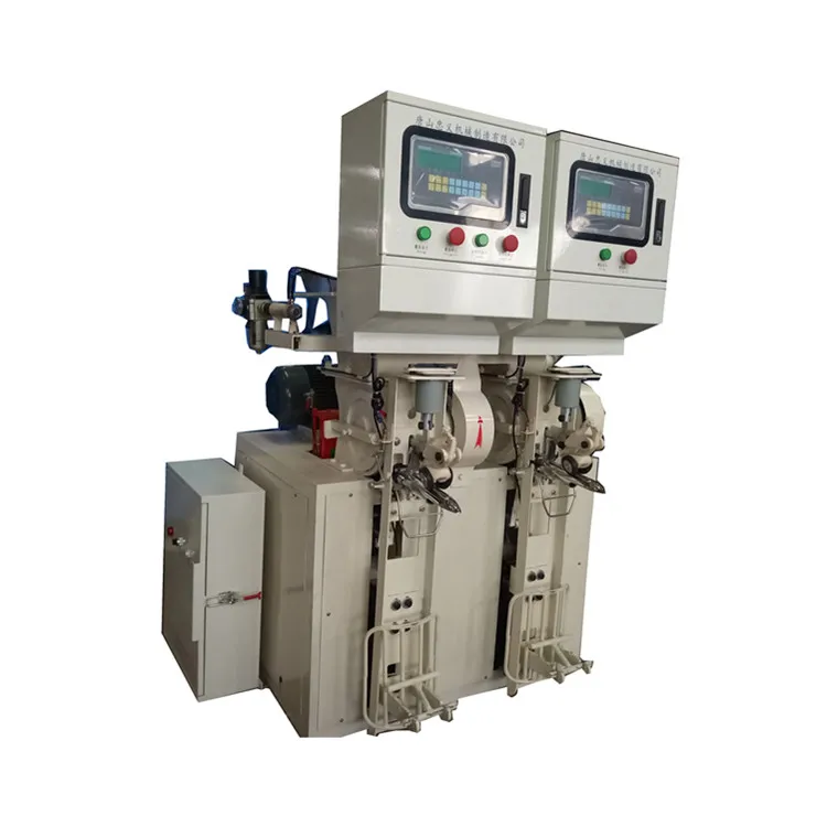 High capacity 50kg bag fixed type 2 spout auto packing cement machine
