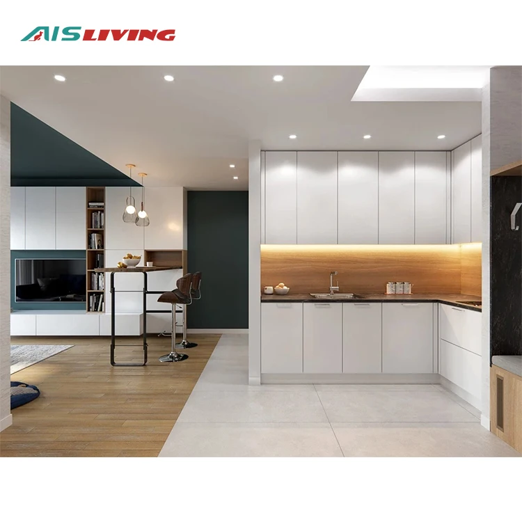 Lacquer l shape high gloss white kitchen cabinet assesories spain moden light gray kitchen cabinets image wine color