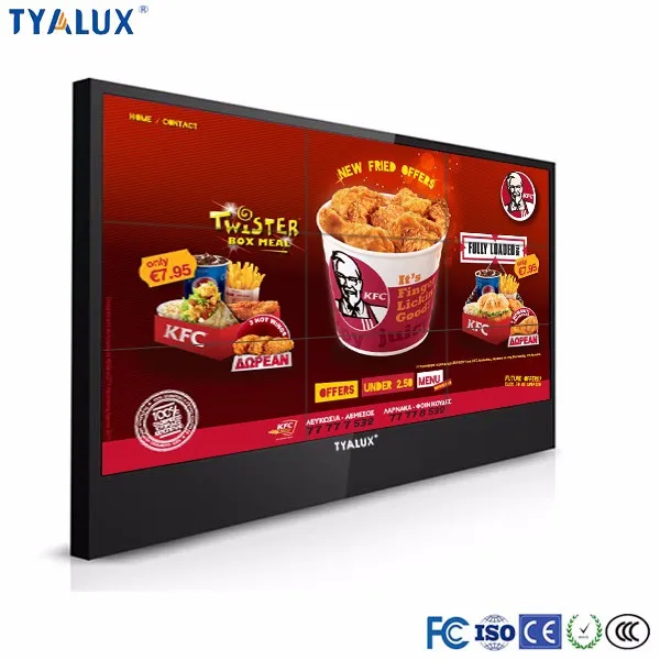  Гибкий 55 дюймов FHD 3 5 мм ободок 500 НИТ яркости напольная подставка ЖК-видеостены с промышленная панель ЖК-дисплея