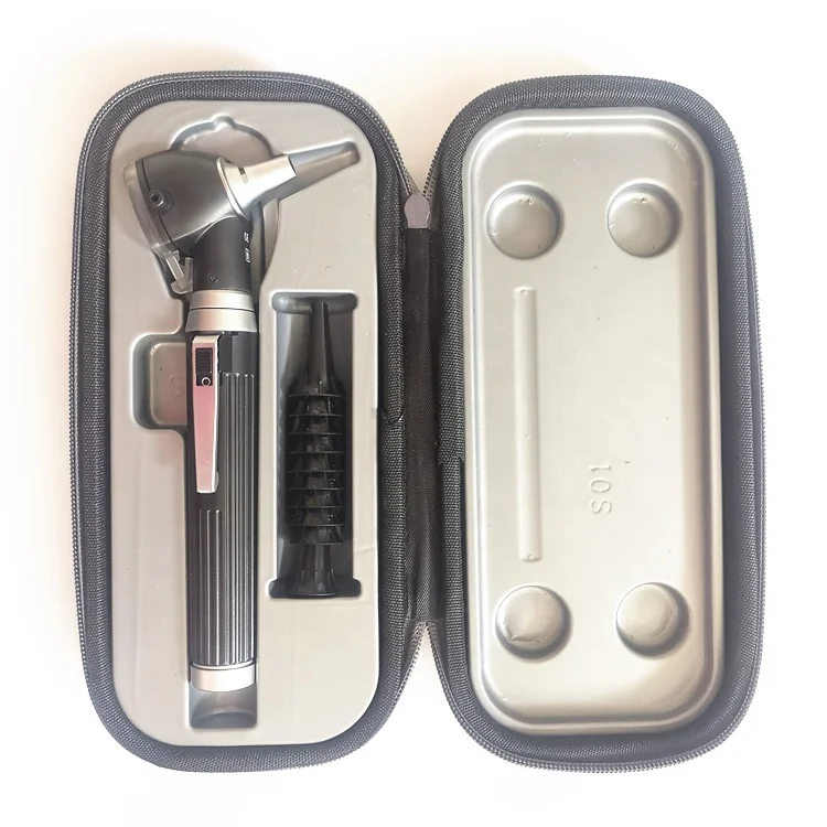 ENT products ML-OT8C  LED Pocket Fiber Otoscope with free speculums  and zipper case