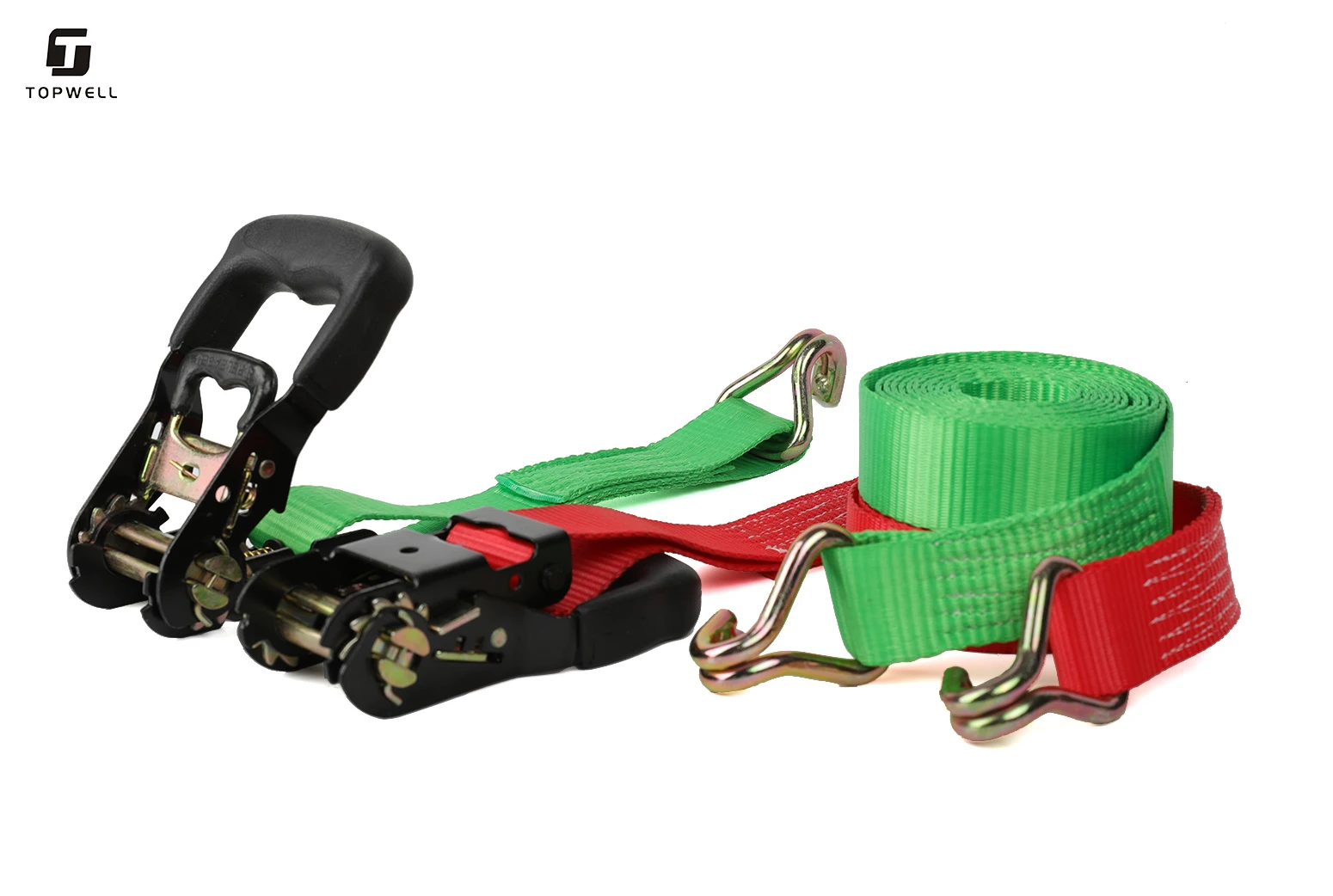 100% полиэстер лямки бесконечные Ratchet сковать двойной j-крючок, стяжный грузовой галстук вниз Ratchet ремень