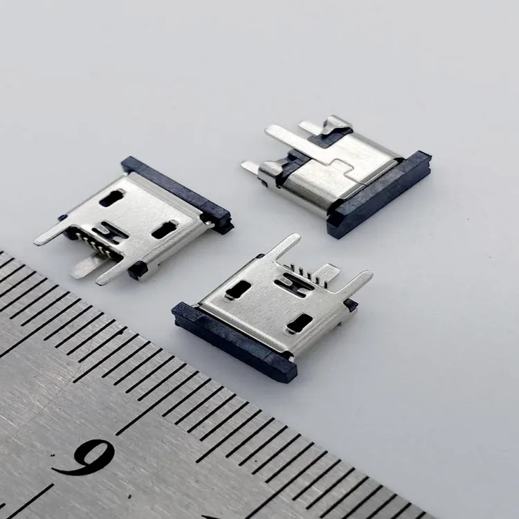 Factory price 5P Micro USB Connector Charging Port Short Pin Plug straight Connector