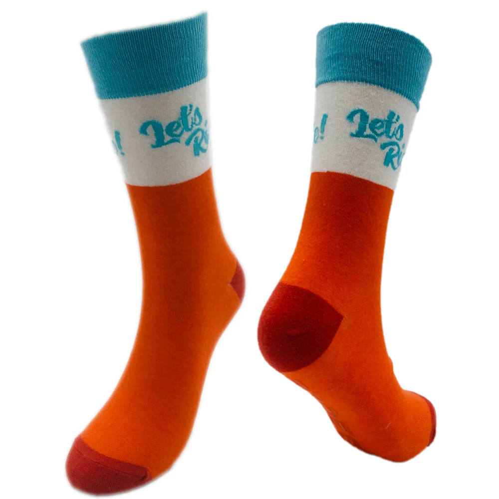 
Amazon hot sale high quality cotton material jacquard custom logo wrap design dress socks 