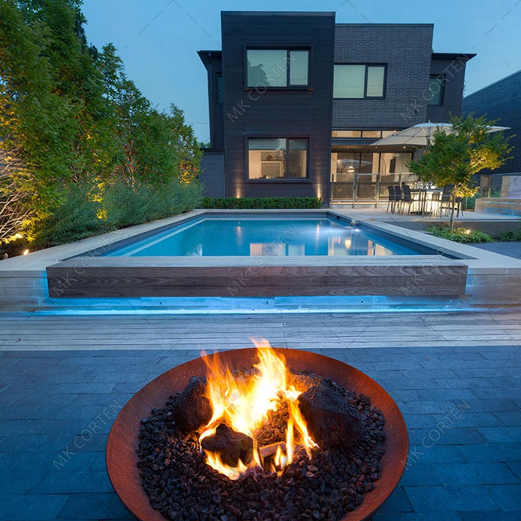Пропан металлическая огненная яма каминная чаша газа corten