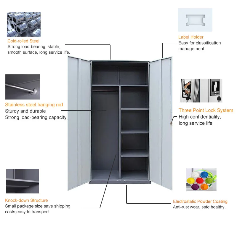 Lemari arsip office filing cabinets metal file storage black storage 2 door cabinet fireproof filing cabinets