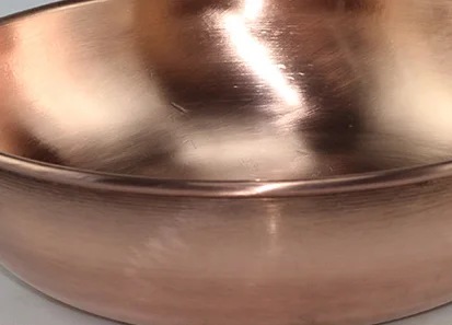 Chinese traditional handmade copper pots and non stick pans use on home restaurant kitchen cooking