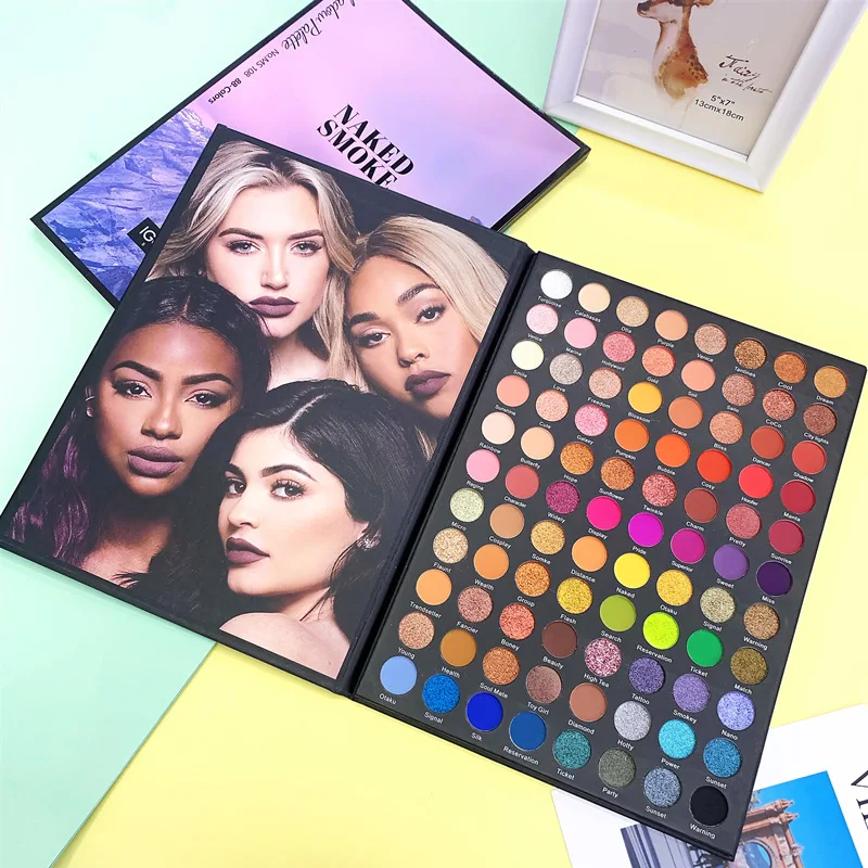 Factory wholesale 88 colors Eye shadow makeup palette Cute Mermaid Siren cover Cosmetic product paleta de sombras para ojos