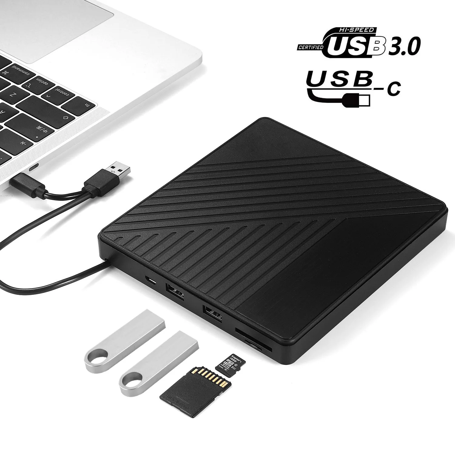 USB 3.0 Type-c подключи и работай DVD-плеер с USB-концентратором SD + TF кардридер для MacBook Pro Air Windows Linux внешний