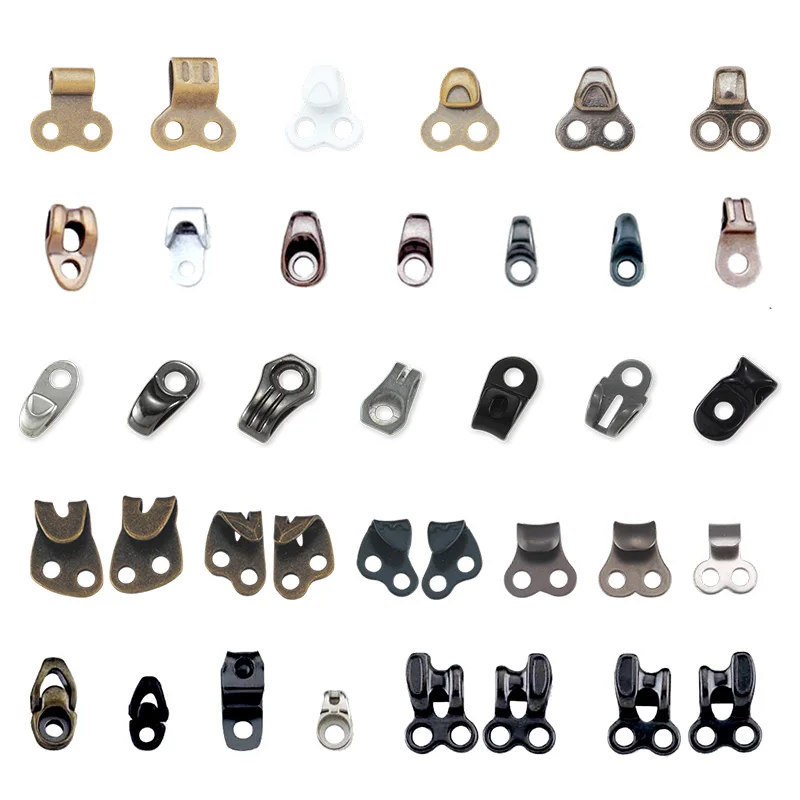 Shoe Lace Hooks Silver Alloy Shoelace Buckles Boot Hooks with Rivets for Repair/Camp/Hike/Climb Accessories