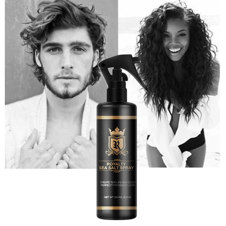 ROYALTY Custom Logo Natural & Organic Alcohol-Free Beach Wave Hairstyle Hair Sea Salt Spray Private Label For Men