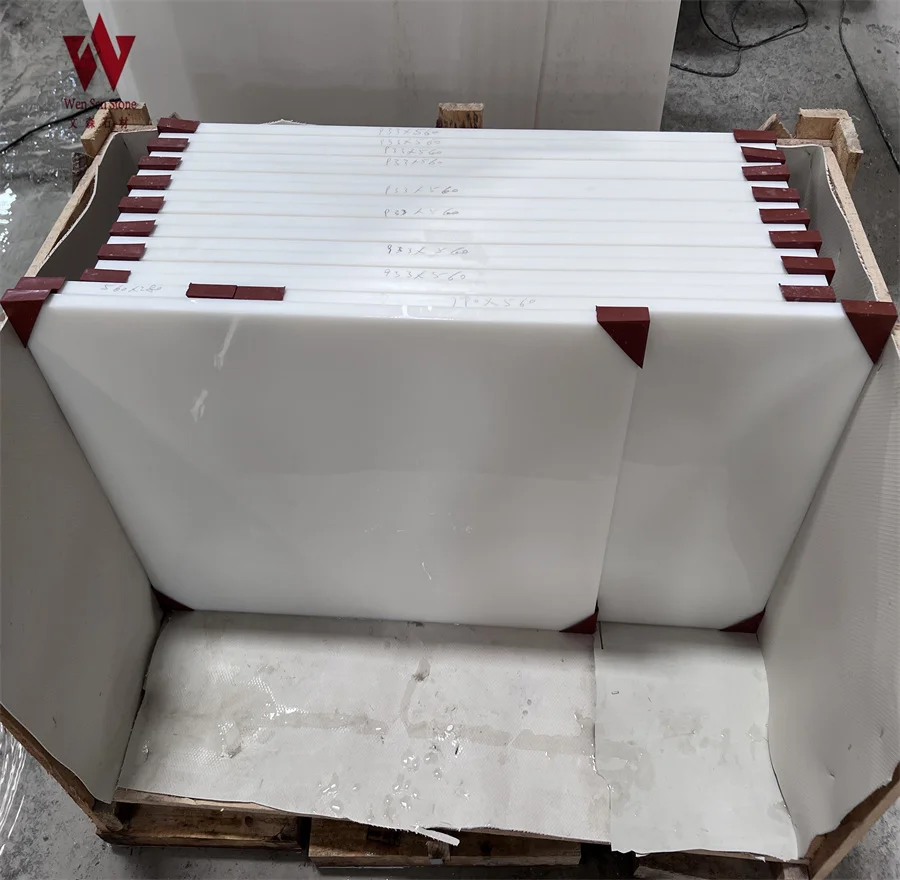 Super white quartz slab 2023 kitchen in good quality for kitchen cook top