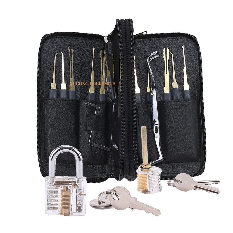 
factory stainless steel Removing Hooks Training locksmith tool lock pick skill practice set door with Padlock 