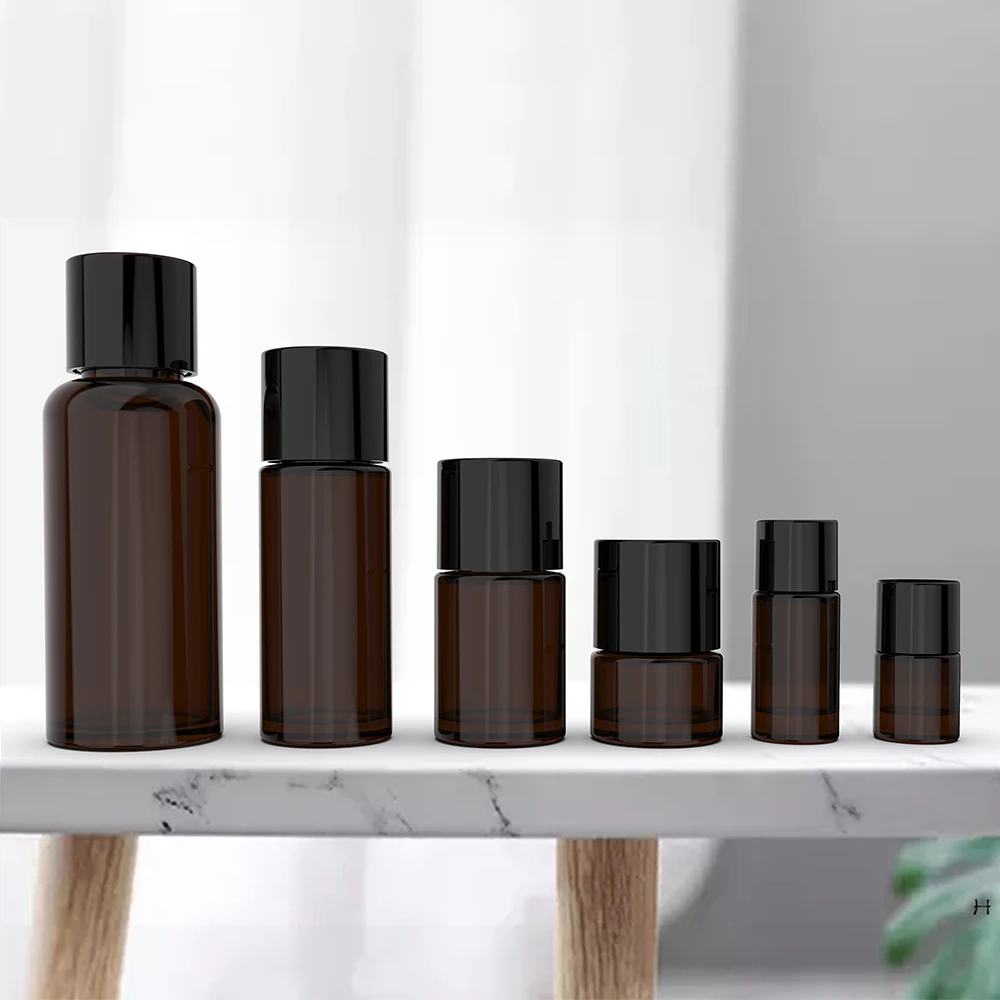 Phenolic Resin Bakelite Cap Amber Aromatic Fragrance Bell Mouth Glass Bottle