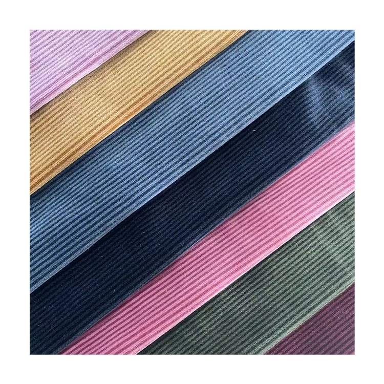 Manufacturer AB Yarn Pin Strip Fabric Velvet Super Soft Spandex Fabric For Dress Jersey
