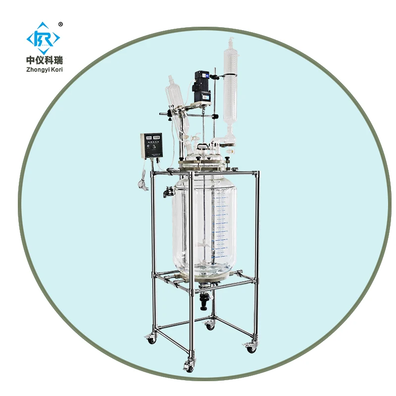 Lab Glass distillation apparatus Chemistry Glassware Jacketed Glass Reactor price