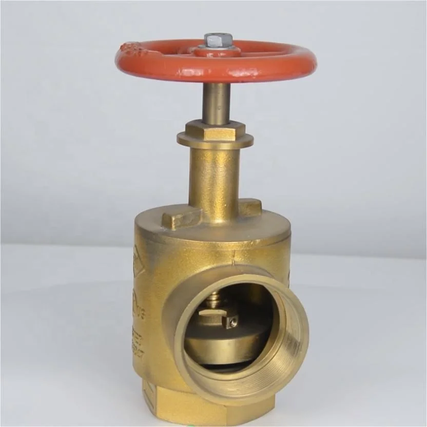 UL certification Factory price  brass 2 1/2' inch  Angle hose Female outlet firefighting equipment red painted