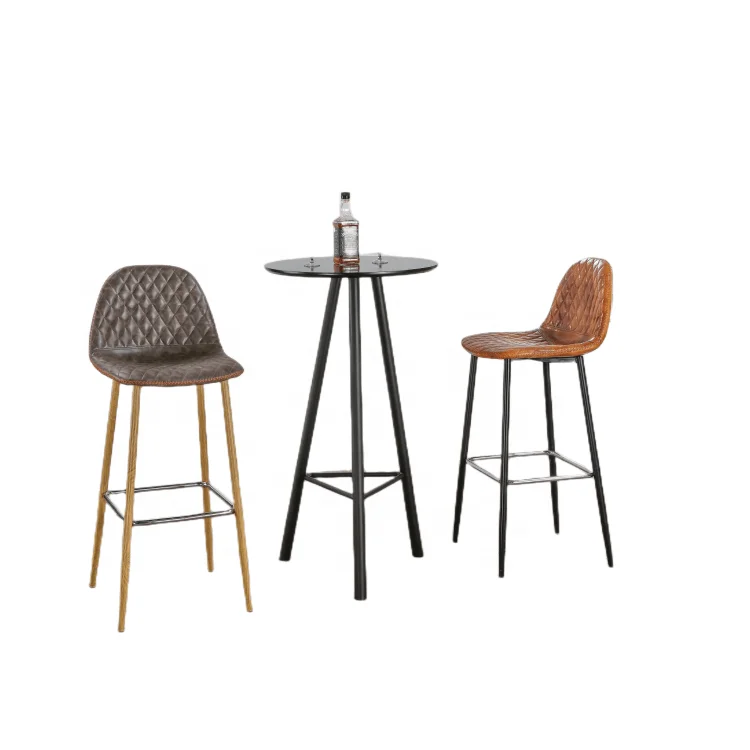 China Factory Good Quality Luxury Kitchen Bar Chair Durable High Bar Stool Chairs