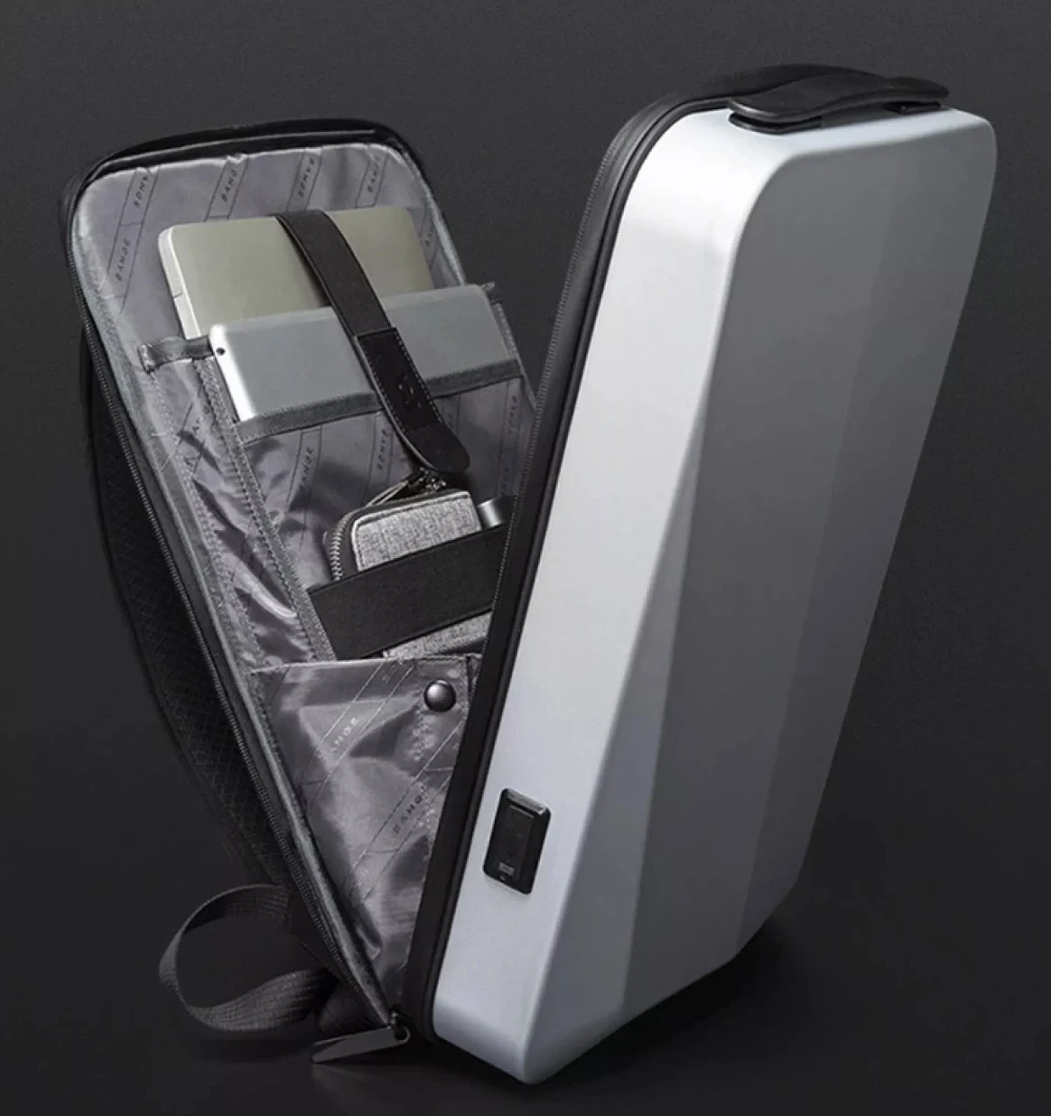 EVA Men Hard Shell Business Backpack Waterproof Anti- Theft Laptop Backpack With USB Charging Port TSA Lock