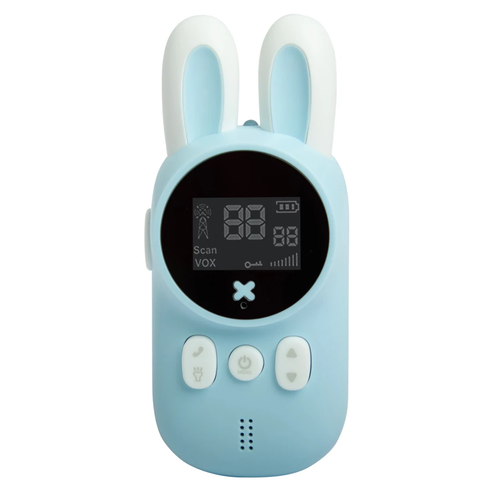 Hot sale Cute Rabbit Style Child Portable Two Way Radio 3km Walkie Talkie For kids Camping/ Family/Children Gift