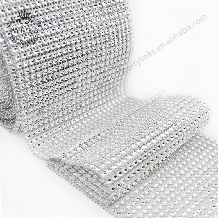 12cm*91.5cm Bling Diamond mesh Roll event unicorn party birthday Wedding DIY Decorations table Cake Wrap Crystal Ribbons tulle