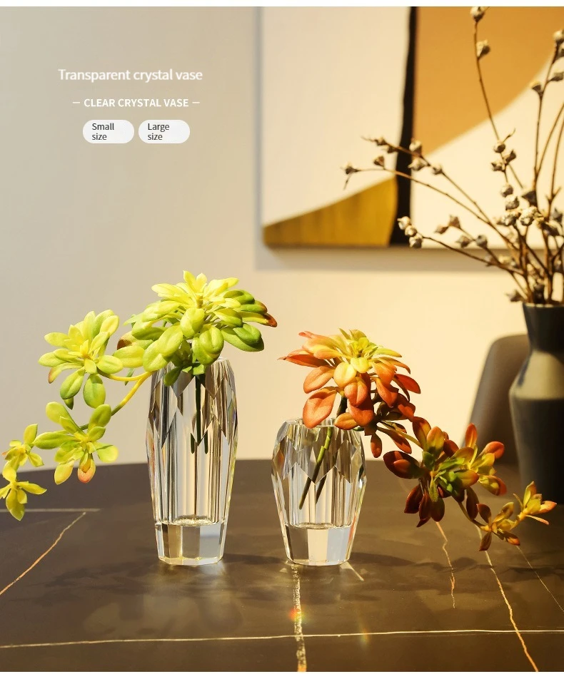 Small fresh artificial flower decorative vase set North European living room table decoration