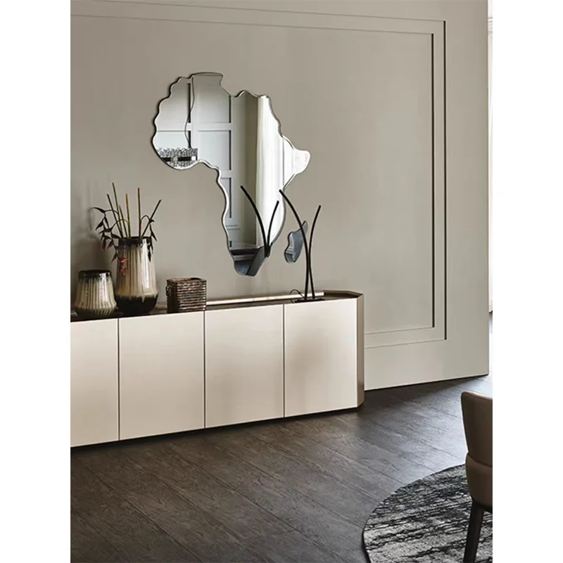 Geometric African Topographic Map Mirror Wall Topographic Map Overlay Art Graphic Mirror Wall hanging Designer Mirror