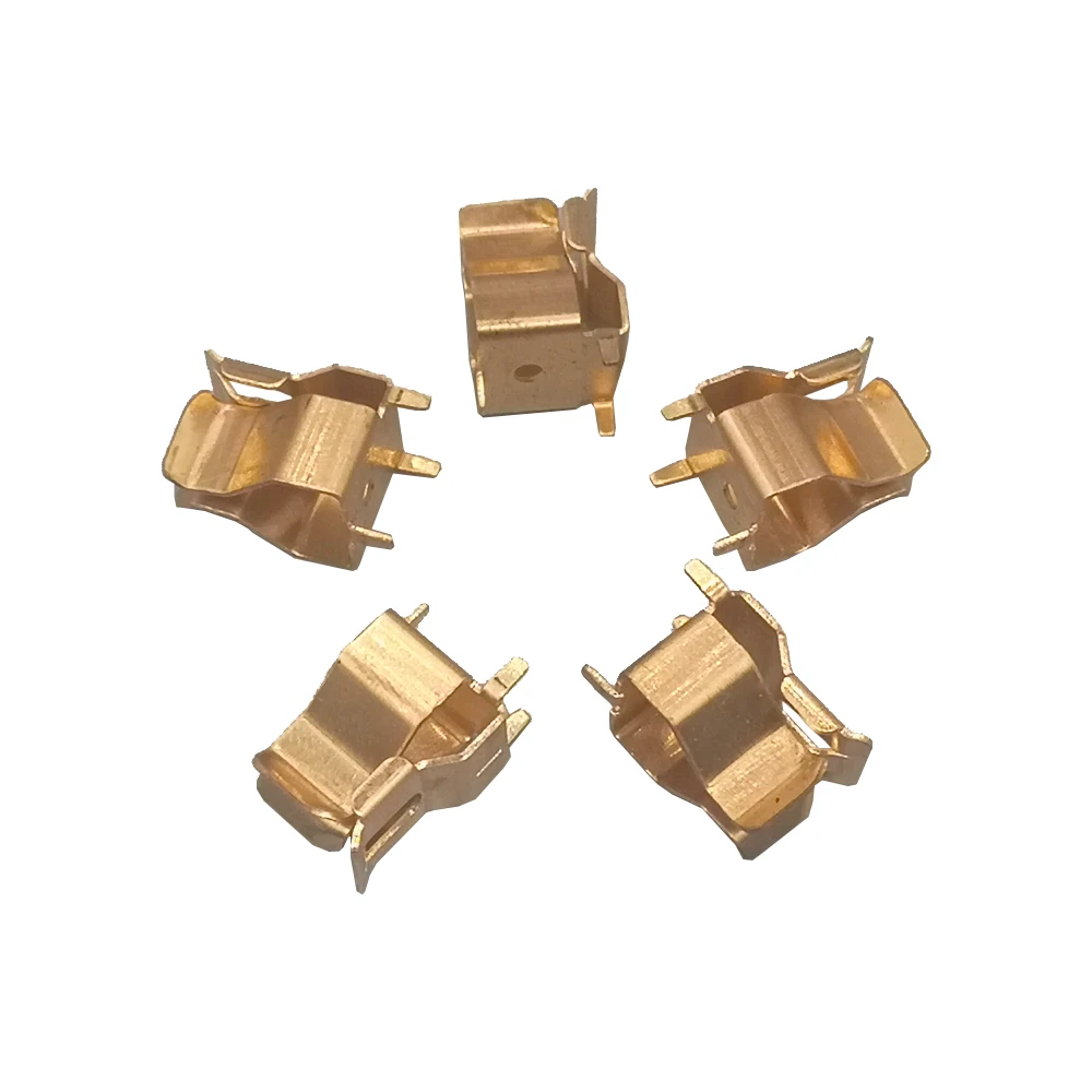 sheet metal stamping bronze part soldering to PCB board electrical accessories male and female brass contact stamping parts