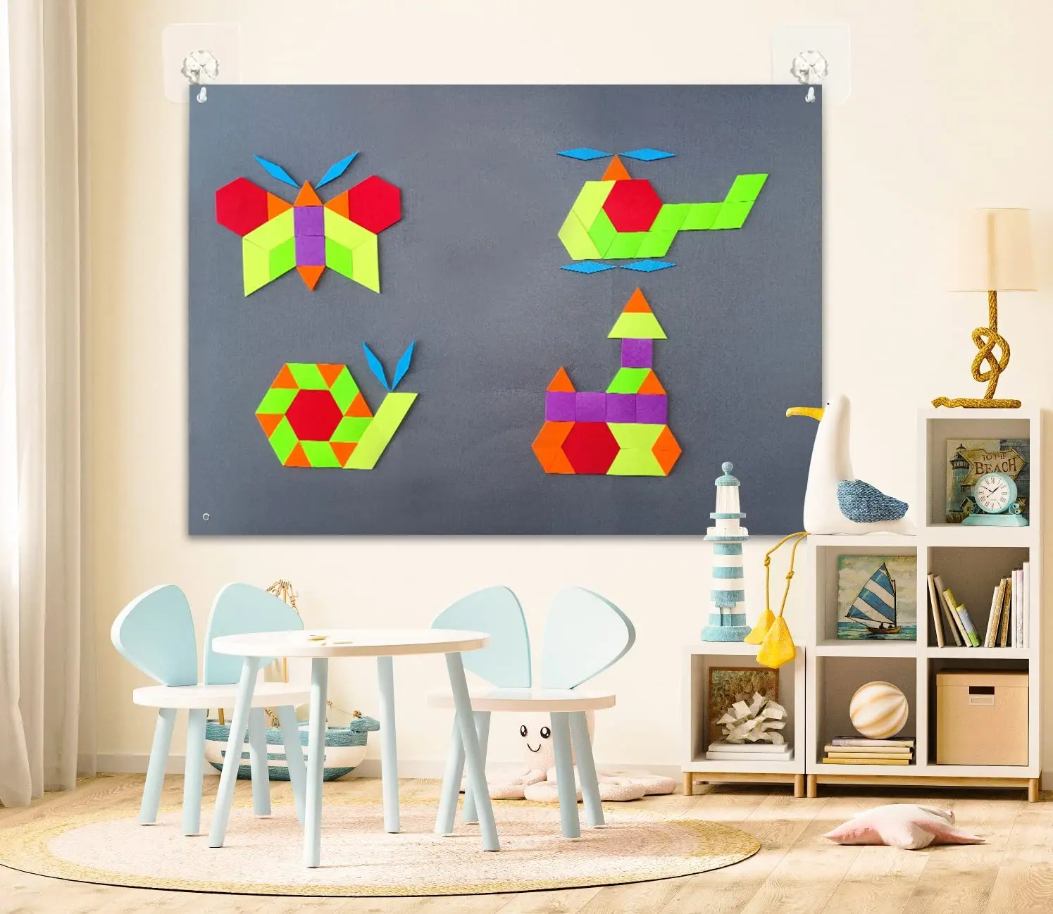 Shape Felt Board for Toddlers Teaching Story Board Set , Large 3.5 Ft Felt Toys Flannel Parent-Child Interactive Game Felt Board