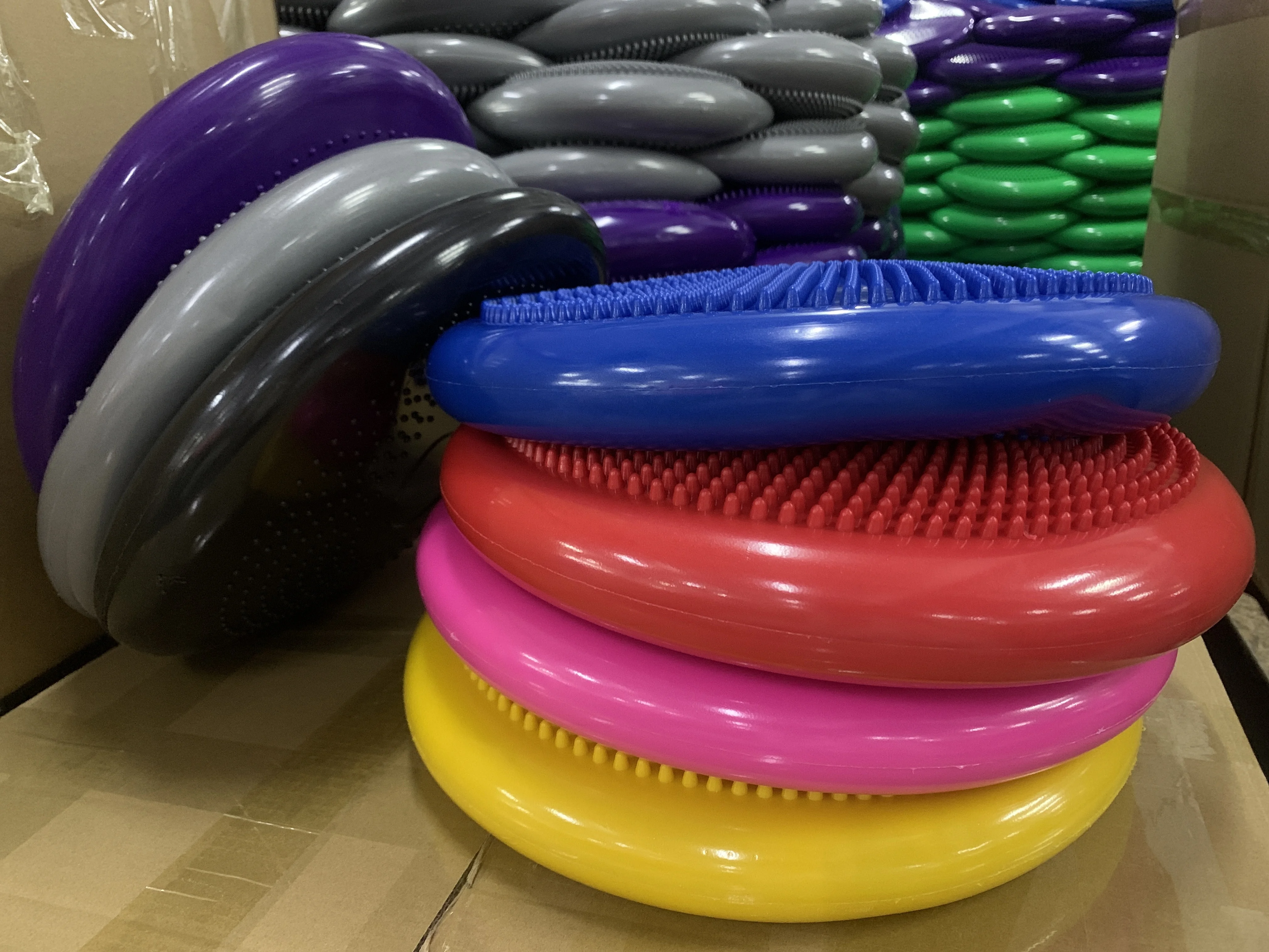 PVC Yoga Pilates Coordinating Functional Exercise Massage Inflatable Yoga Exercise Cushion Balancing Disk