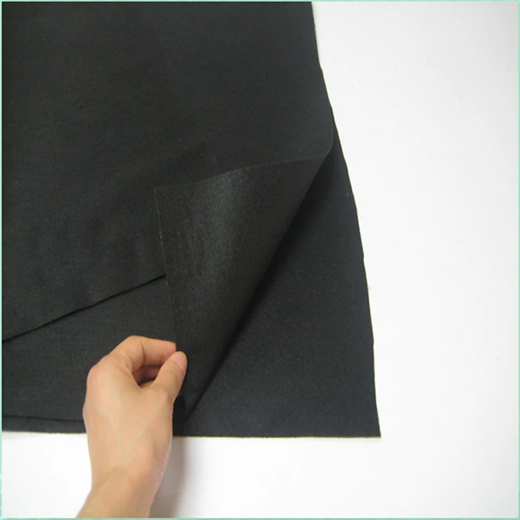 Black/Grey Color Needle Punched Recycled Polyester Felt Fabric Rolls From China Supplier