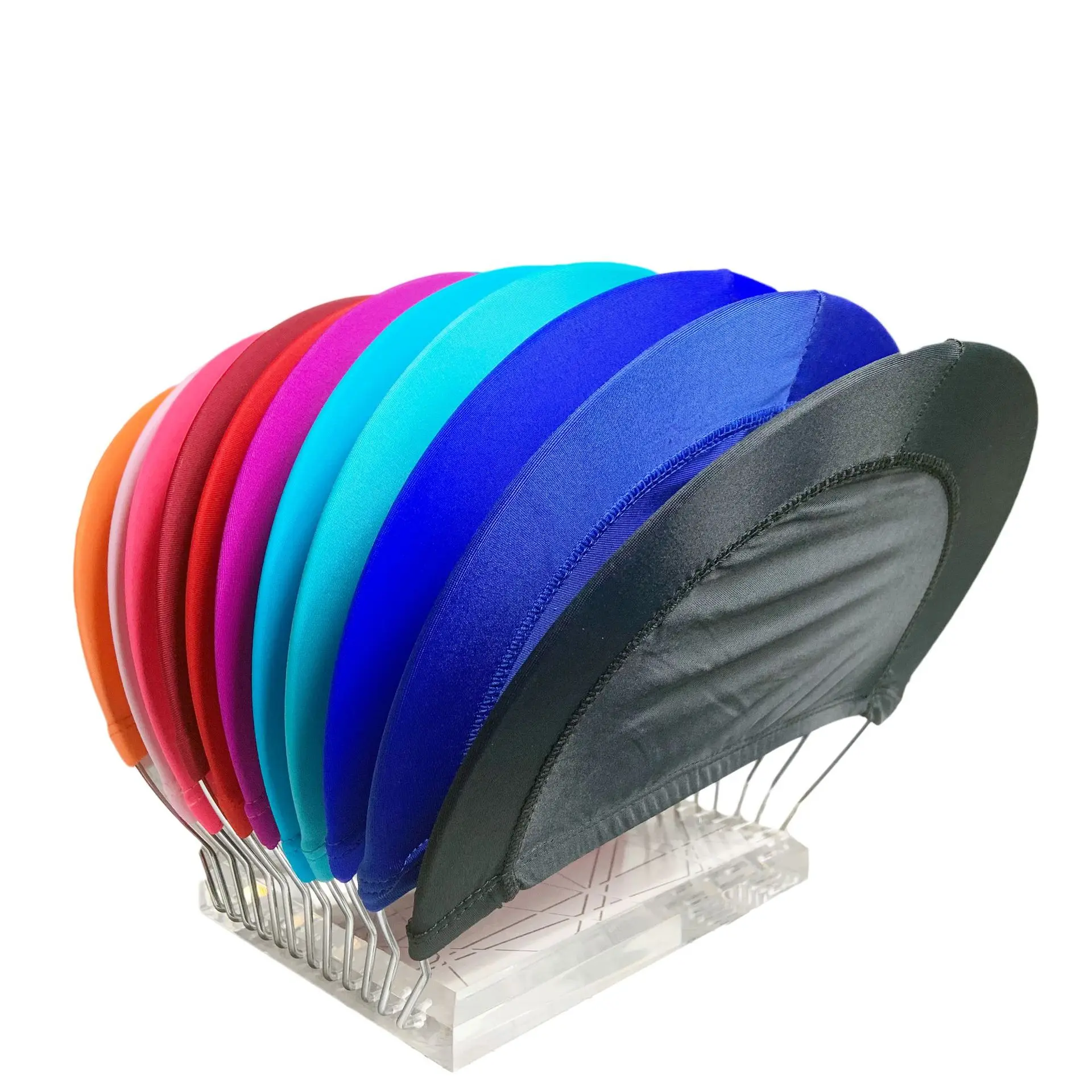 Fabric Swimming Cap Ultrathin Sports Siwm Pool Hat for Long Hair Sporty Bathing Caps for Adults Men Women Free Size