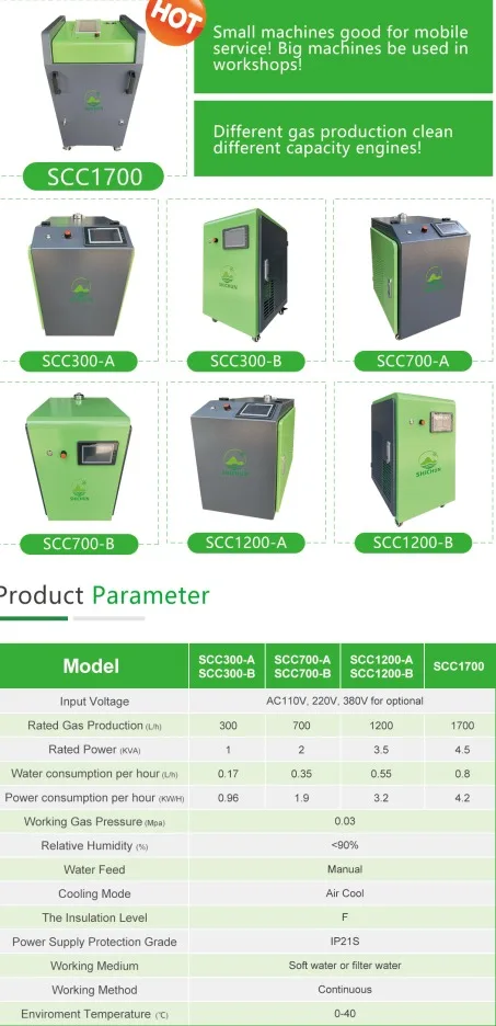 SCC1700 Water Fuel Kit Hho Generator Big Gas Fuel System Decarboniser Boost your Car Power and Reduce Emissions