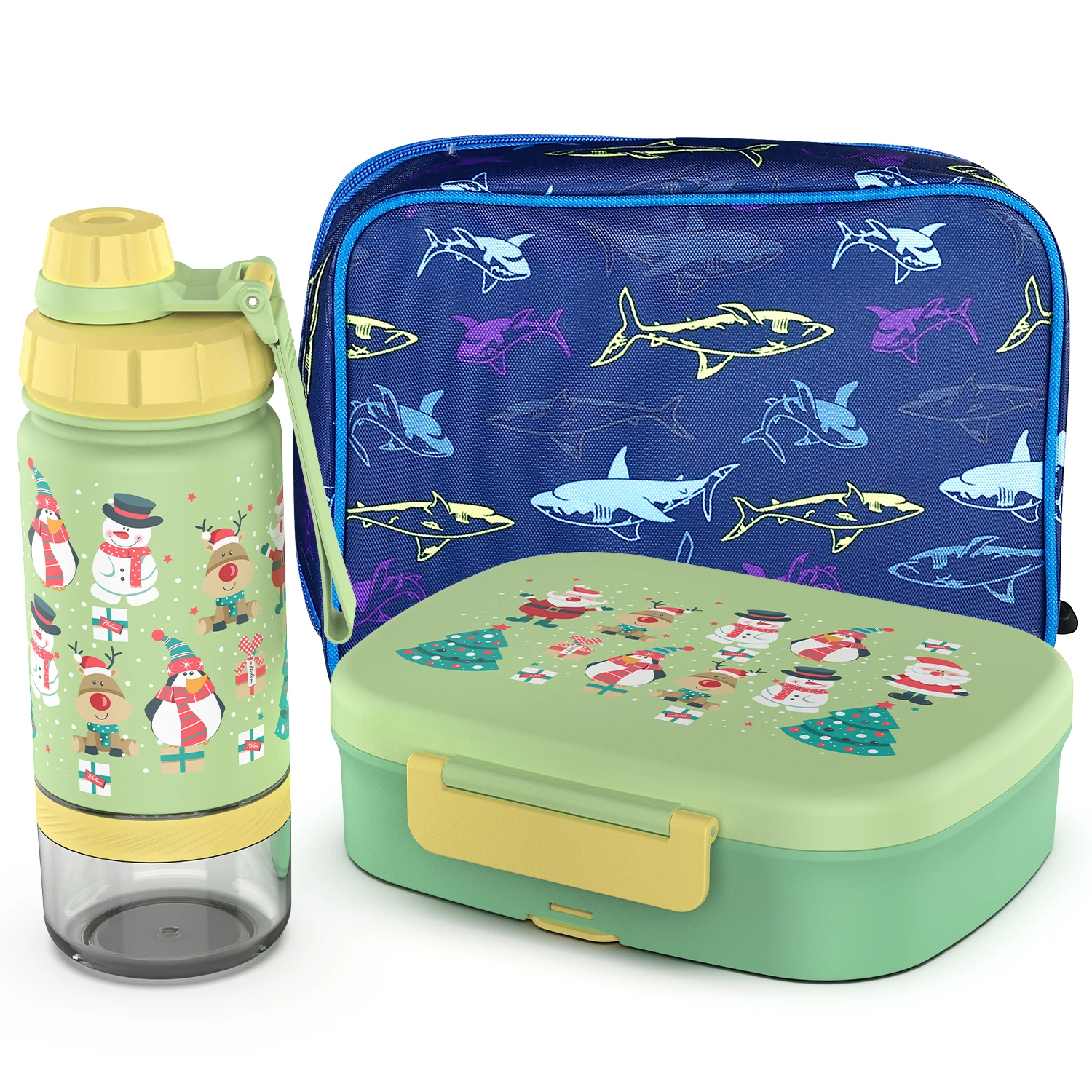 Dishwasher Safe Bento Lunch Box Set with 4 Compartments BPA Free Bento Storage Box for kids to school 7 buyers