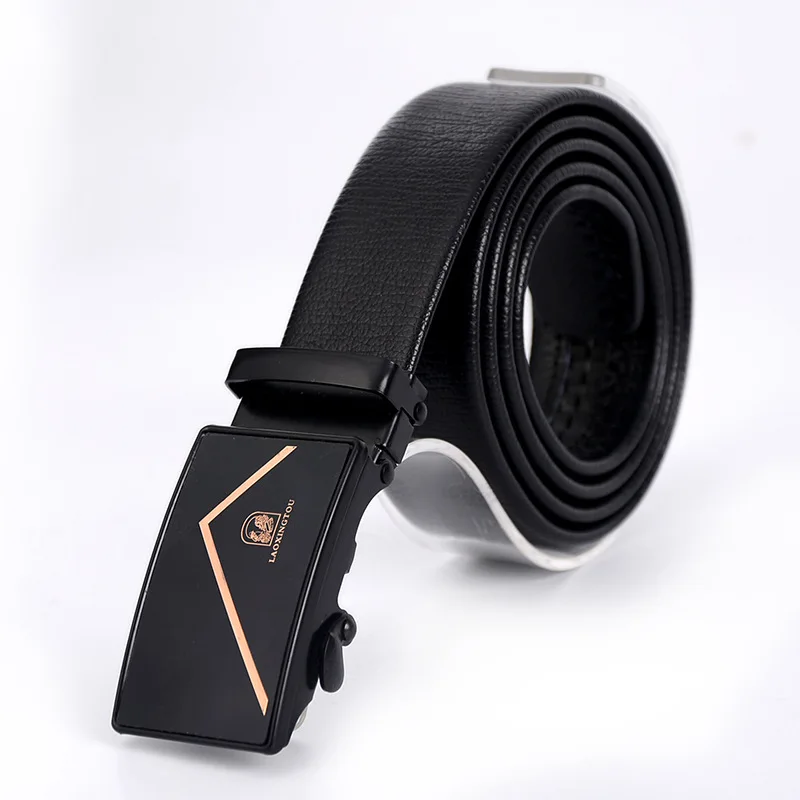 Износостойкий новый мужской деловой Повседневный ПВХ ремень акриловый Железный автоматический ремень с пряжкой для брюк дешевый высокое качество