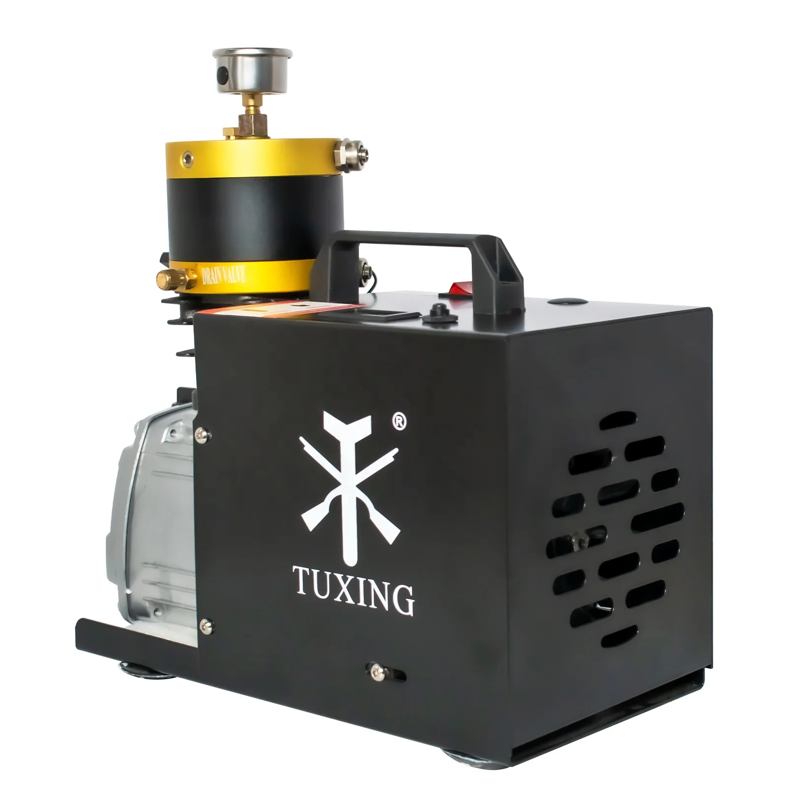 Tuxing Portable 4500psi High Pressure 300bar Manual Stop PCP Air Compressor