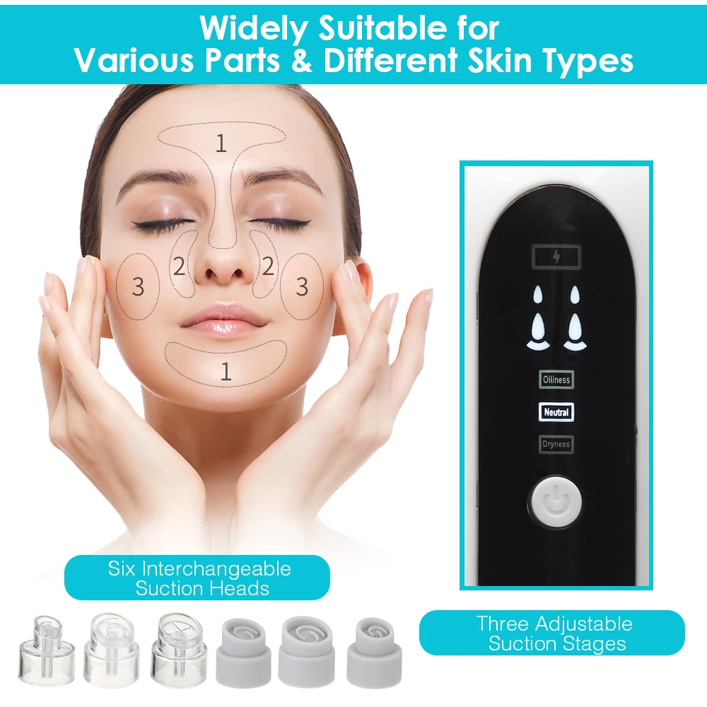 Hot Selling Facial Suction Acne Ice cool And Hot compress Blackhead Remover Vacuum Pore Remover Vacuum