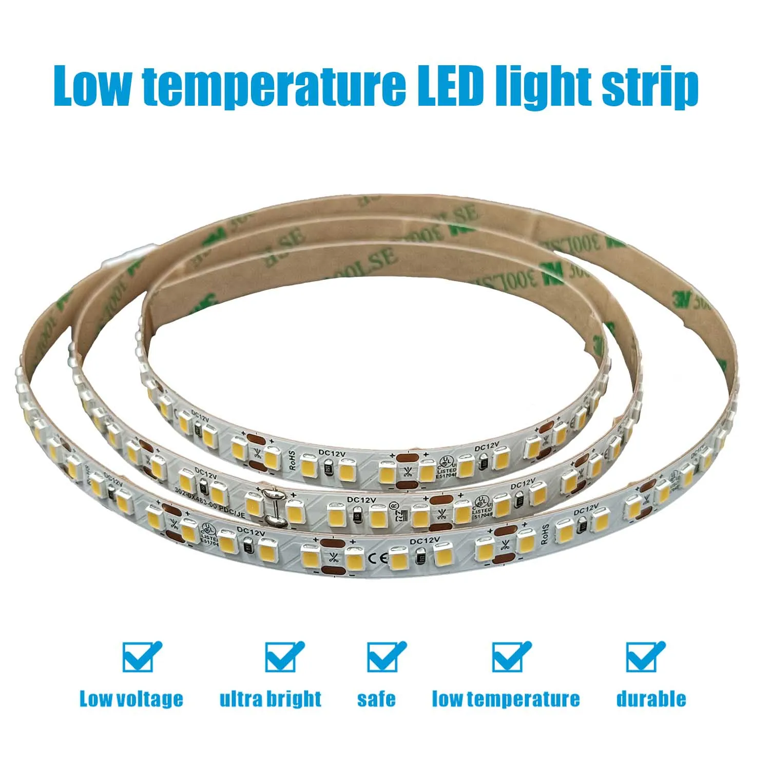 Высокая яркость низкая мощность и температура LM-80 SMD2835 160 светодиодов низкотемпературная световая лента