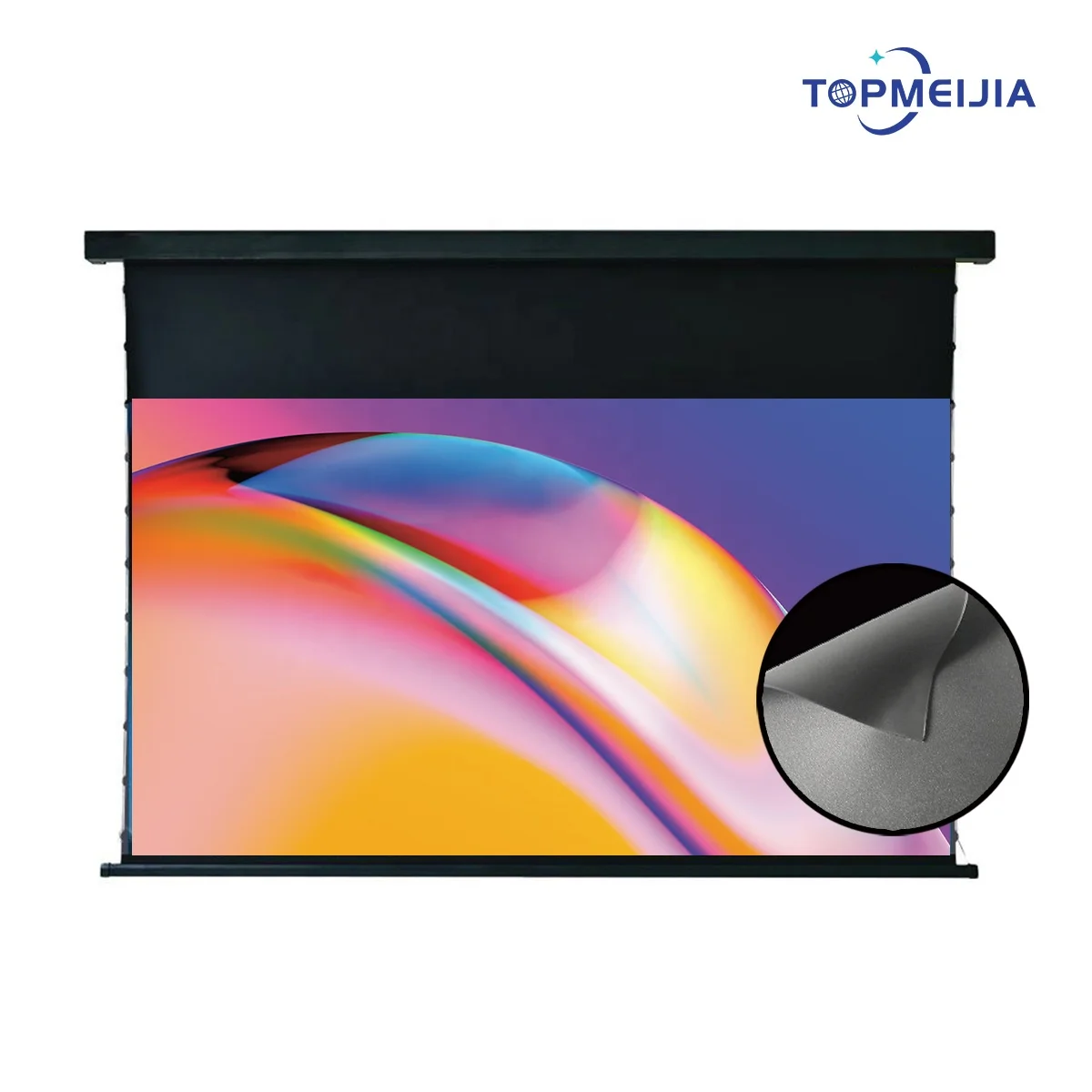 120-180 Inch 4K 3D Daylight Room Black Diamond Motorized Tension Projector Screen ALR Projection Screen For Long Throw Projector