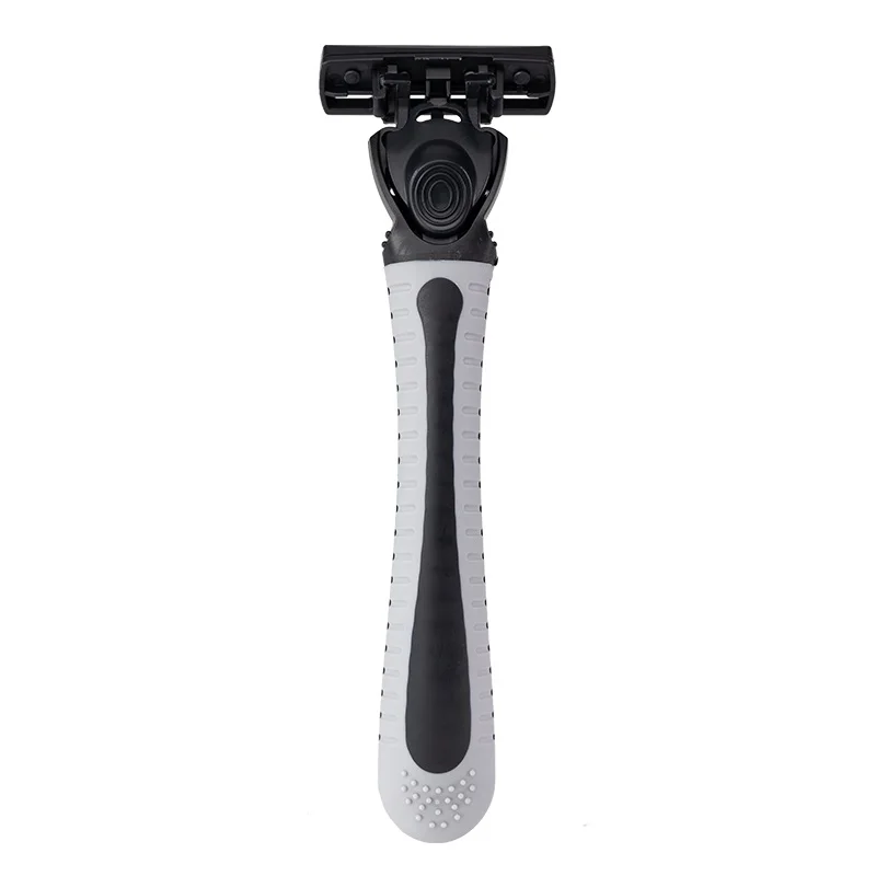 Pearlmax Factory Triple Blade Stainless Steel Good Quality Rubber Razor OEM Shaving Razor For Men Barber Cheap Soft Razor