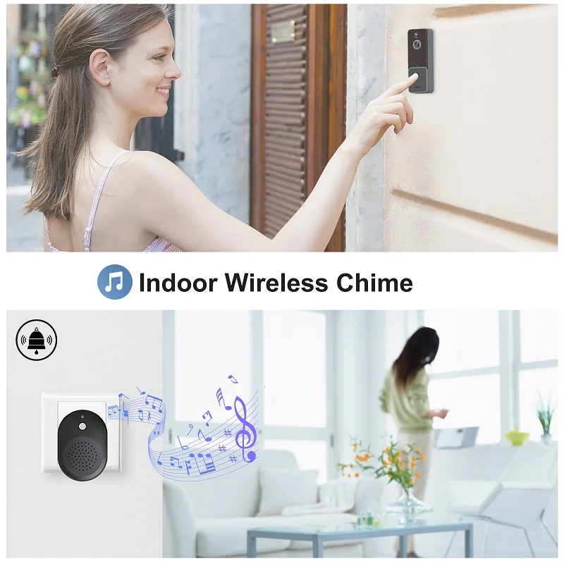 2022 новейший умный Видеозвонок AiWit с Wi-Fi 720P дверной звонок камерой высококачественный беспроводной