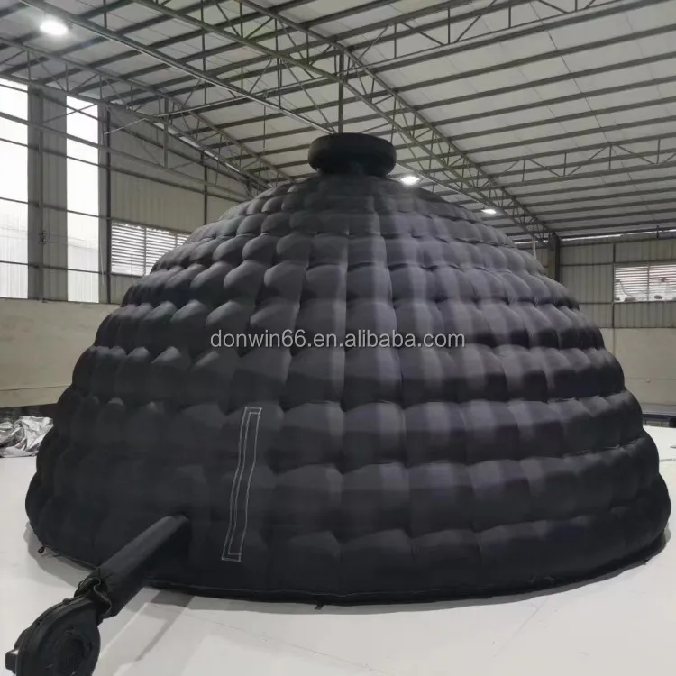 OEM Black Inflatable Commercial Rental Waterproof tent Portable LED Light Nightclub Blow Up Cube House Party Tents for Events