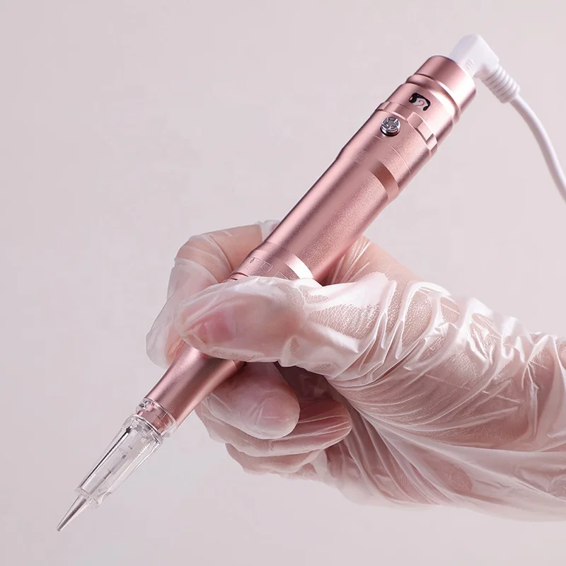 Professional Pink Black Semi Permanent Makeup Eyebrow Lip Tool Wireless Digital Tattoo Rotary Machine Microblading Machine Pen