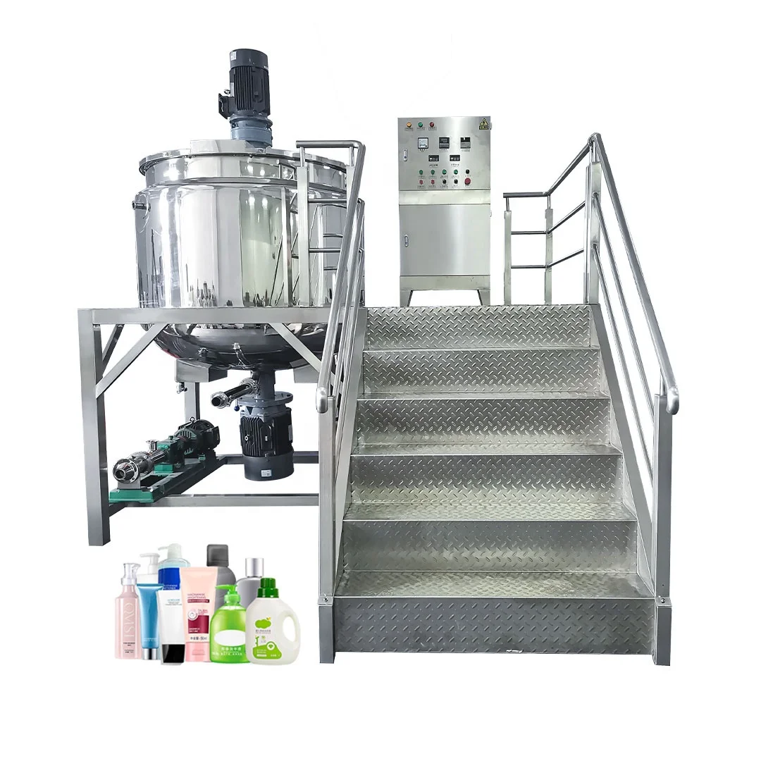 Hone 1Ton Liquid Soap Shampoo Manufacturing plant fertilizer mixing agitator lotion gel stainless steel tank with mixer heating