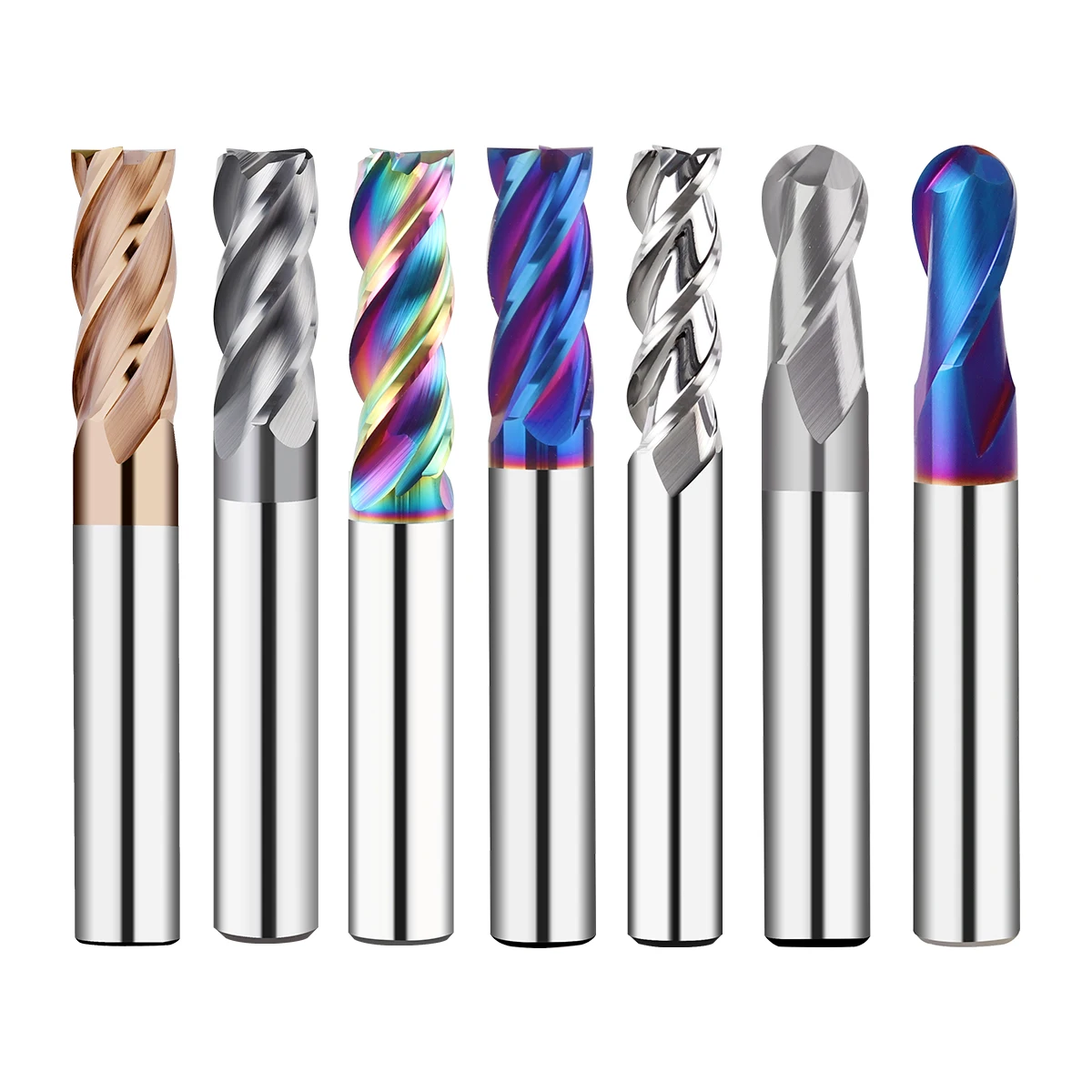 4F Solid Carbide Endmill CNC Milling Cutter Router Bits For Metal End Mill HRC 45/55/65/70 CNC machine tool cutting