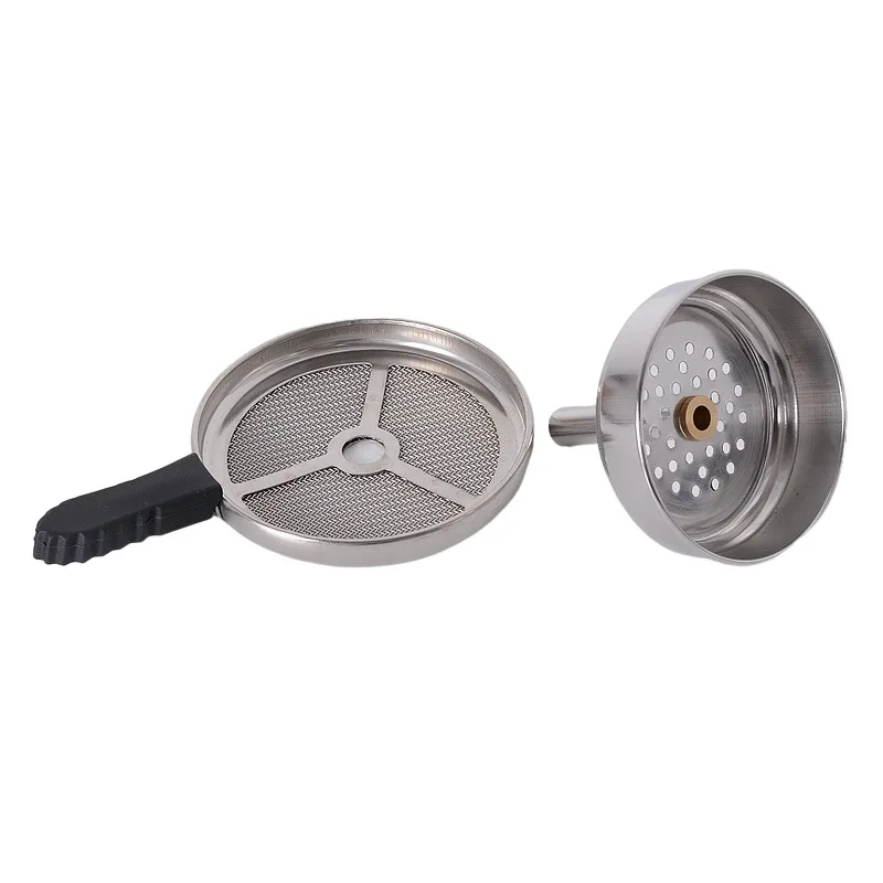 New Arrival Arabian Hookah Accessories Ceramic Bowl And Stainless Steel Charcoal Holder Set For Hookah Shisha